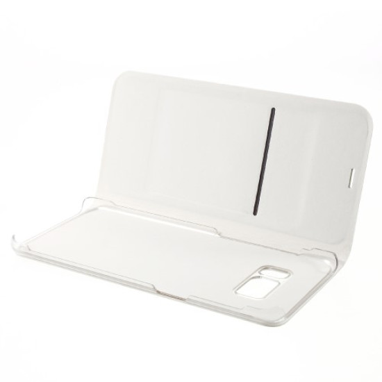 Card Slot Leather Flip Phone Cover for Samsung Galaxy S8 Plus - White Samsung Cases Mobile