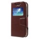 Crazy Horse Stand View Leather Case for iPhone SE 5s 5 / Galaxy S4 mini, Size: 125 x 62 x 10mm - Brown Universal Cases for Smartphones