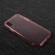 Θήκη Σιλικόνης TPU Ημιδιάφανη για iPhone X / XS - Ροζ
