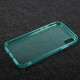 Transparent Soft TPU Gel Cover for iPhone X - Cyan Apple Cases Mobile