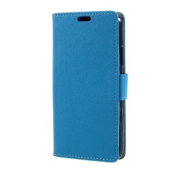 Δερμάτινη Θήκη Πορτοφόλι με Βάση Στήριξης με Μαγνητικό Κλείστρο Πίσω για iPhone X - Μπλε