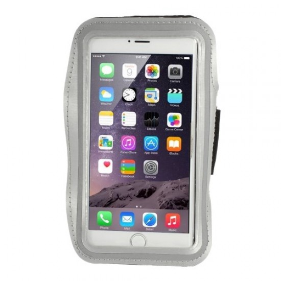 Running Sports Armband Pouch Case for iPhone 6 Plus / 6s Plus, Size: 160 x 85mm - Grey Universal Cases for Smartphones