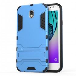 Υβριδική Θήκη Συνδυασμού Σιλικόνης και Πλαστικού με Βάση Στήριξης για Samsung Galaxy J7 (2017) Ευρωπαϊκή Έκδοση - Γαλάζιο