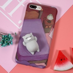 3D Squishy Poke Silicone Cat Lying in Bed TPU Case for iPhone 7 Plus / 8 Plus 3D Squishy Poke Silicone Cat Lying in Bed TPU Case for iPhone 7 Plus / 8 Plus