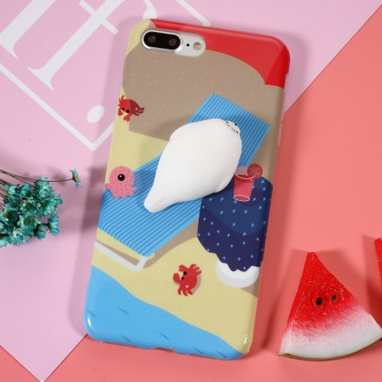 Θήκη Σιλικόνης TPU Σχέδιο 3D για iPhone 7 Plus / 8 Plus - Μοτίβο Παραλίας Apple Θήκες Κινητών