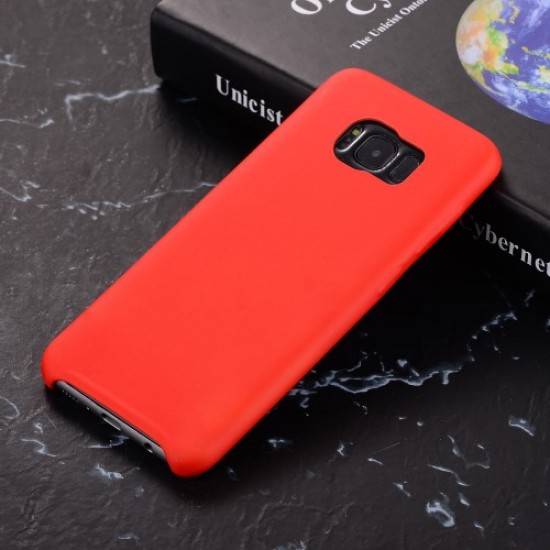 Thermal Induction Fluorescent Color Changing PU Leather Back Phone Shell for Samsung Galaxy S8+ SM-G955 - Red Samsung Cases Mobile