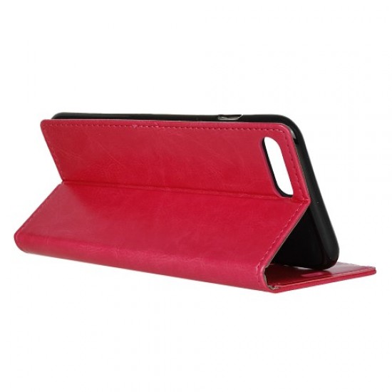 For OnePlus 5 Crazy Horse Texture Wallet Leather Stand Mobile Shell - Rose OnePlus Mobile Cases For OnePlus 5 Crazy Horse Texture Wallet Leather Stand Mobile Shell - Rose OnePlus Mobile Cases