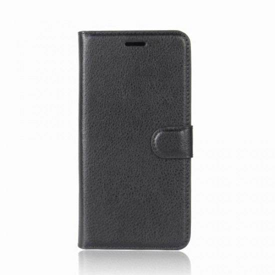 Litchi Skin PU Leather Wallet Stand Protective Phone Case for Samsung Galaxy J5 (2017) EU Version - Black Samsung Cases Mobile
