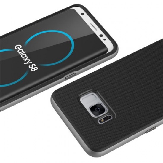 ROCK Royce Series Phone Case for Samsung Galaxy S8 G950 (PC + TPU Hybrid) - Grey Samsung Cases Mobile