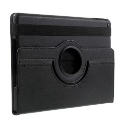 360 Degree Rotary Stand Litchi Grain Leather Case for iPad 9.7 (2017) / 9.7 (2018) - Black