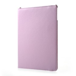 360 Degree Rotary Stand Litchi Texture Leather Casing Accessory for iPad 9.7 (2017) / 9.7 (2018) - Pink