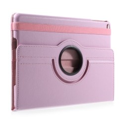 360 Degree Rotary Stand Litchi Texture Leather Casing Accessory for iPad 9.7 (2017) / 9.7 (2018) - Pink