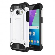 Heavy Duty Rugged Hybrid Mobile Phone Cover (Plastic + TPU) for Samsung Galaxy A3 (2017) - White