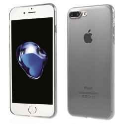 Θήκη Σιλικόνης TPU Πολύ Λεπτή Ημιδιάφανη για iPhone 7 Plus / 8 Plus - Γκρι
