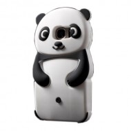 Cute 3D Panda Silicone Case Cover for Samsung Galaxy S7 G930 - Black