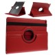 360 Degree Rotary Stand Litchi Grain Leather Shell for iPad Air 2 - Red Apple Cases Tablet