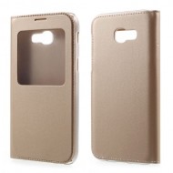 Δερμάτινη Θήκη Βιβλίο Smart Cover για Samsung Galaxy A3 (2017) - Χρυσαφί