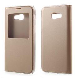 Δερμάτινη Θήκη Βιβλίο Smart Cover για Samsung Galaxy A3 (2017) - Χρυσαφί