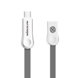 NILLKIN Plus III 2-in-1 Micro to Type-C Charger Data Sync Flat Cable for Huawei P9/Samsung Galaxy S7 - Grey NILLKIN Plus III 2-in-1 Micro to Type-C Charger Data Sync Flat Cable for Huawei P9/Samsung Galaxy S7 - Grey