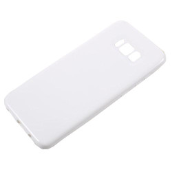 Solid Color Glossy TPU Back Case for Samsung Galaxy S8 Plus - White