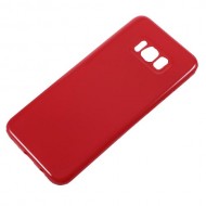 Solid Color Glossy TPU Phone Cover for Samsung Galaxy S8 Plus - Red