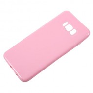 Solid Color Glossy TPU Cell Phone Case for Samsung Galaxy S8 Plus - Pink