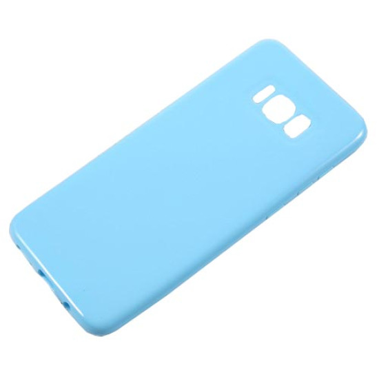 Solid Color Glossy TPU Mobile Case for Samsung Galaxy S8 Plus - Baby Blue Samsung Cases Mobile