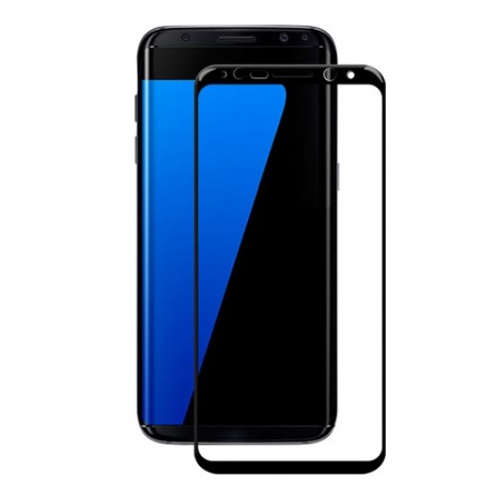 AMORUS Σκληρυμένο Γυαλί (Tempered Glass) Προστασίας Οθόνης Πλήρης Κάλυψης για Samsung Galaxy S8 Plus - Μαύρο Samsung Προστατευτικά οθόνης