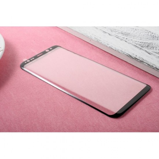 AMORUS Σκληρυμένο Γυαλί (Tempered Glass) Προστασίας Οθόνης Πλήρης Κάλυψης για Samsung Galaxy S8 Plus - Μαύρο Samsung Προστατευτικά οθόνης