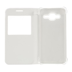 Δερμάτινη Θήκη Βιβλίο Smart Cover για Samsung Galaxy J3 (2016) - Λευκό