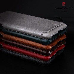 PIERRE CARDIN Genuine Wax Leather Coated Plastic Back Case for iPhone 7 / 8 - Brown PIERRE CARDIN Genuine Wax Leather Coated Plastic Back Case for iPhone 7 / 8 - Brown