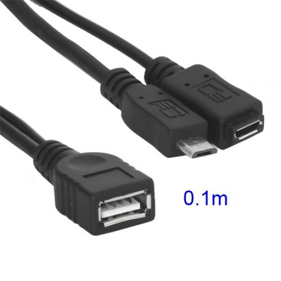 Καλώδιο Micro USB Host OTG με Micro USB για Samsung i9500 i9100 i9300 i9220 i9250 - Μαύρο Καλώδια Αντάπτορες και Φορτιστές