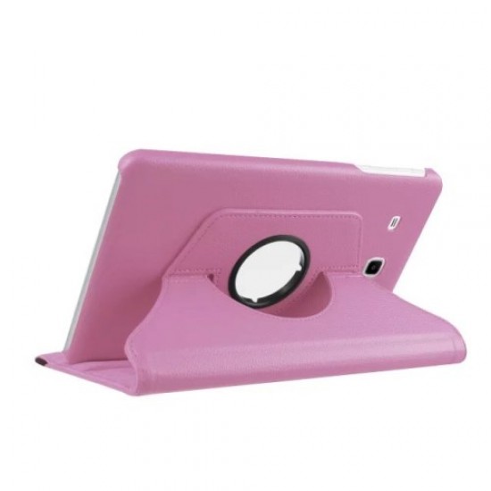 For Samsung Galaxy Tab E 9.6 T560 / T561 Rotary Stand Leather Cover - Pink Samsung Cases Mobile Tablet