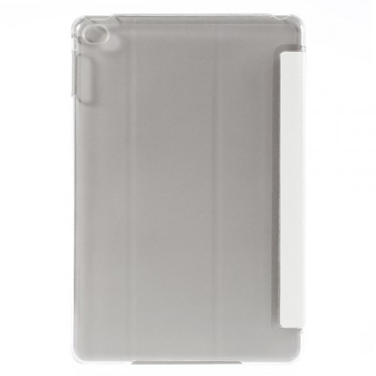 Δερμάτινη Θήκη Βιβλίο Tri-Fold με Βάση Στήριξης (Όψη Μεταξιού) για iPad Mini 4 - Λευκό Apple Θήκες Tablet