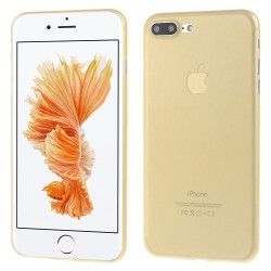 Σκληρή Θήκη Πολύ Λεπτή 0,3mm Ηιμιδιάφανη Ματ για iPhone 7 Plus / 8 Plus - Χρυσαφί