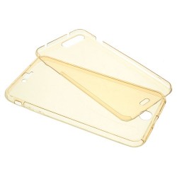 Clear Touchable Front + Back 2-Piece TPU Gel Case for iPhone 7 Plus / 8 Plus - Gold Clear Touchable Front + Back 2-Piece TPU Gel Case for iPhone 7 Plus / 8 Plus - Gold