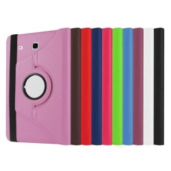 Litchi Texture Rotary Stand Leather Case for Samsung Galaxy Tab E 9.6 T560 / T561 - Black