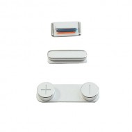 Silver 3 in 1 OEM Button Key Kit Set for iPhone 5s (Power/ Volume/ Mute)