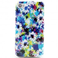 Θήκη Σιλικόνης TPU για iPhone 4 4s - Πολύχρωμα Λουλούδια