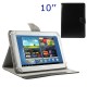 Universal Δερμάτινη Θήκη Βιβλίο με Βάση Στήριξης για iPad Air / Sony Xperia Tablet Z 10 ιντσών Tablet PC - Μαύρο Universal Θήκες Tablets και Laptops