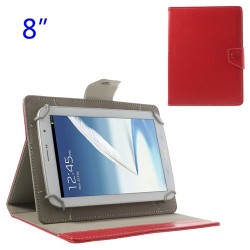 Universal Δερμάτινη Θήκη Βιβλίο με Βάση Στήριξης για iPad Mini 2 / Samsung N5100 N5110 Tablets 8 ιντσών - Κόκκινο Universal Δερμάτινη Θήκη Βιβλίο με Βάση Στήριξης για iPad Mini 2 / Samsung N5100 N5110 Tablets 8 ιντσών - Κόκκινο